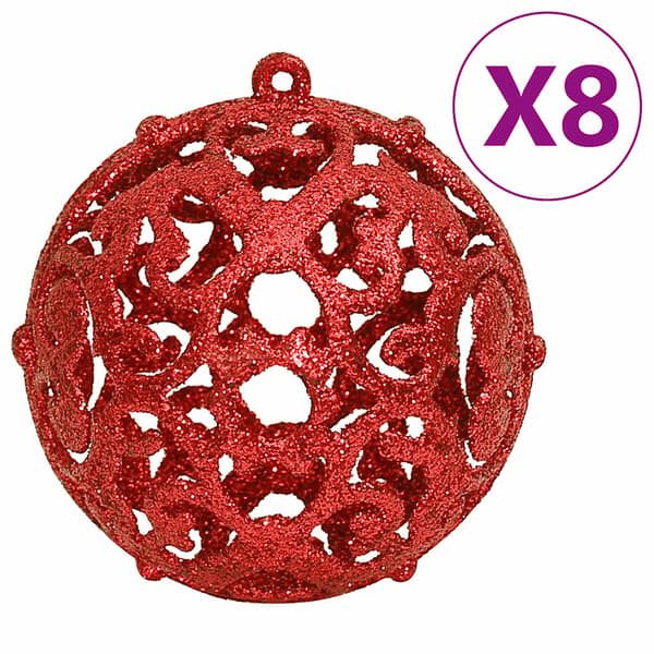 Julgranskulor 111 delar röd polystyren