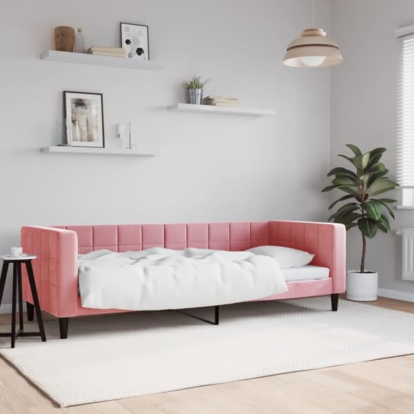 Dagbädd rosa 80x200 cm sammet