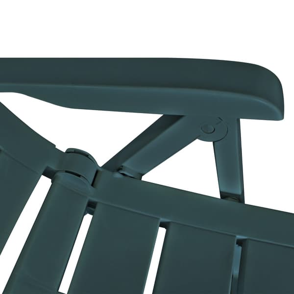 Justerbara trädgårdsstolar 4 st plast grön