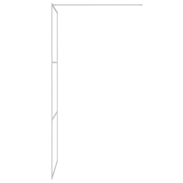 Duschvägg silver 80x195 cm klart ESG-glas