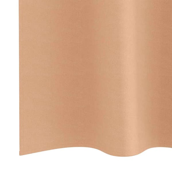 Mörkläggningsgardiner med Ringar 2 st Ljusbrun 260 x 140 cm