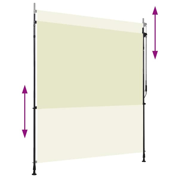 Rullgardin utomhus 200x270 cm gräddvit