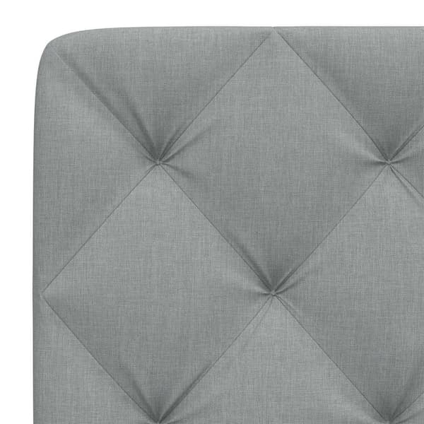 Headboard Cushion Light Grey 180 cm Fabric