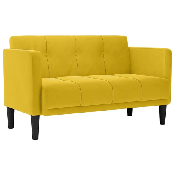 Loveseat soffa gul 111 cm sammet