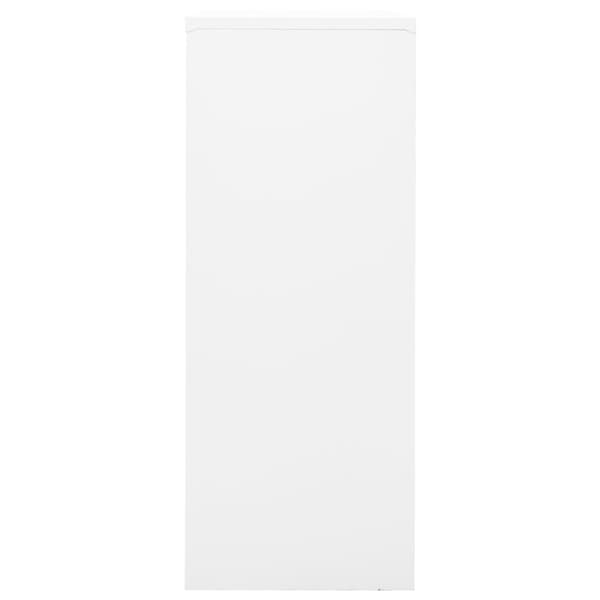 Dokumentskåp vit 90x40x102 cm stål