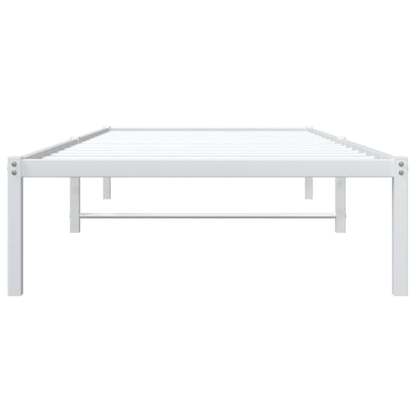 Sängram metall vit 90x190 cm