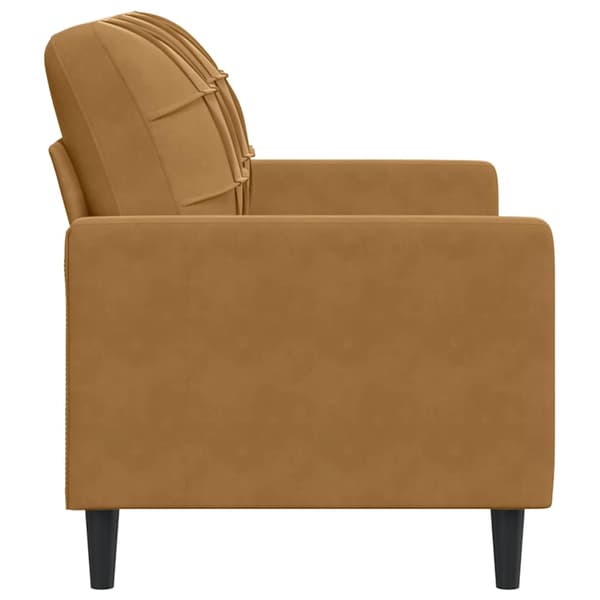 2-sitssoffa brun 120 cm sammet