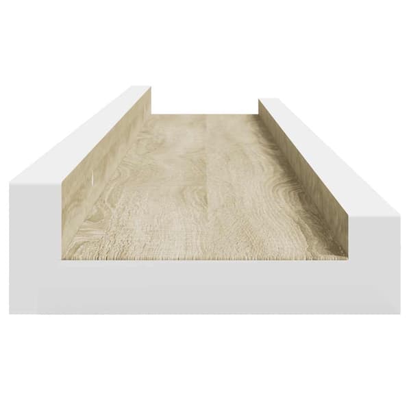Vägghyllor 2 st vit och sonoma-ek 60x9x3 cm