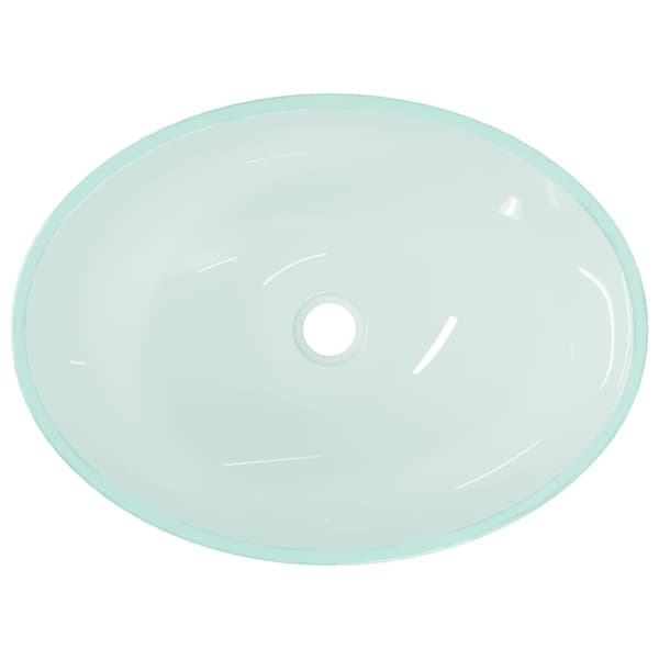 Handfat glas 50x37x14 cm frostat