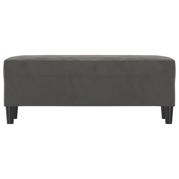 Bänk mörkgrå 100x35x41 cm sammet