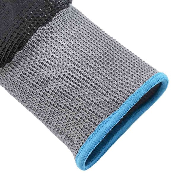 Arbetshandskar 24 pcs Grå och svart 9 / l Polyester