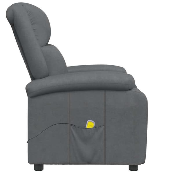 Massagefåtölj grå konstläder