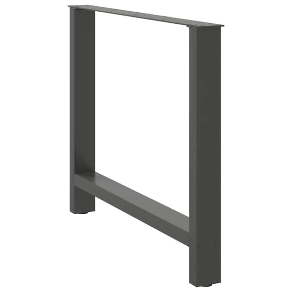 Matbordsben antracit 2 st 100x(72-73) cm stål