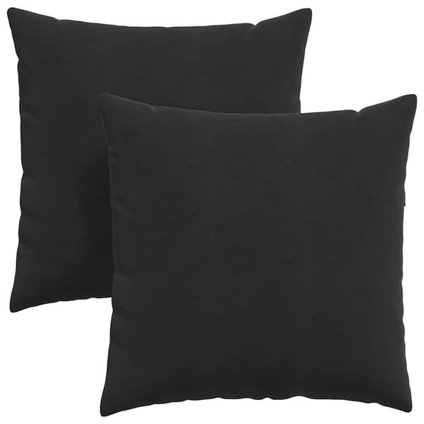Sofakuddar 2 pcs Svart 80 x 80 cm Kordread tyg