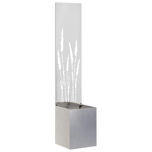 Trädgårds integritetsskärm Silver 32 x 150 cm Rostfritt stål