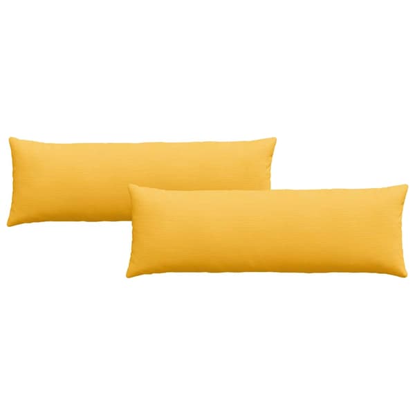 Sofakuddar 2 pcs Ljusgul 120 x 40 cm Kordread tyg