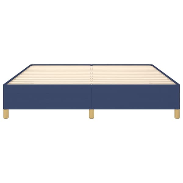 Boxspring-sängram blå 180x200 cm tyg