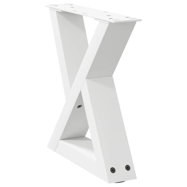 Soffbordsben 2 st vita 40x(30-31,3) cm stål