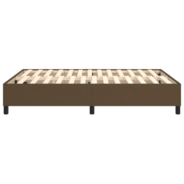 Boxspring-sängram mörkbrun 140x190 cm tyg