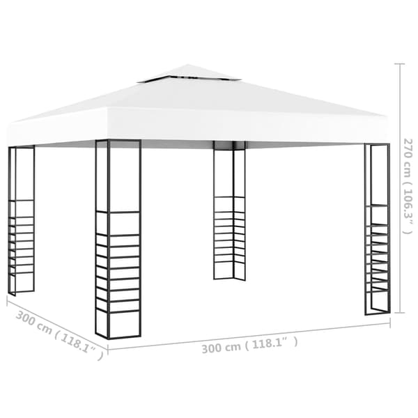 Paviljong 3x3 m vit