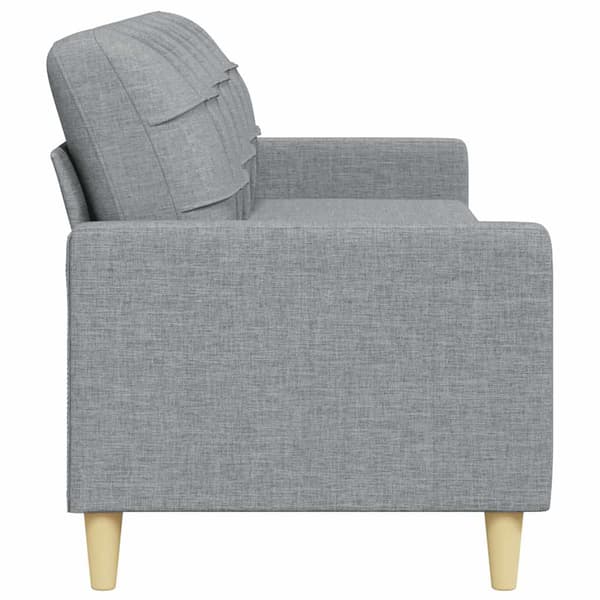 3-sitssoffa ljusgrå 210 cm tyg