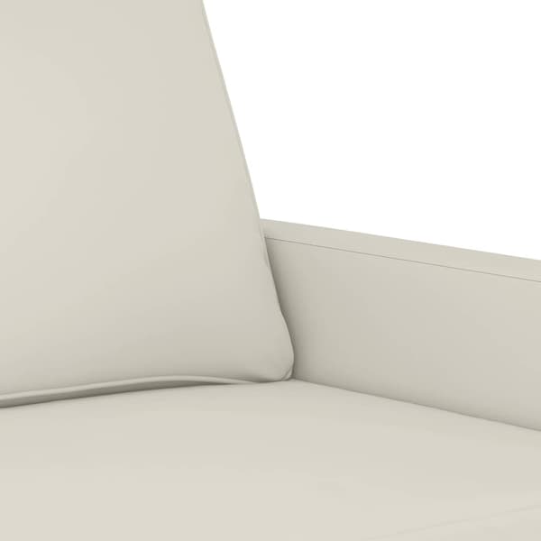 3-sitssoffa gräddvit 180 cm sammet