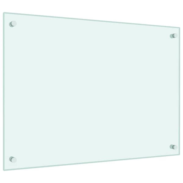Stänkskydd 2 st vit 70x50 cm härdat glas