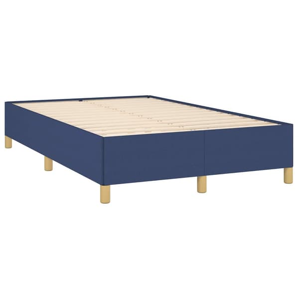 Ramsäng med madrass blå 120x190 cm tyg