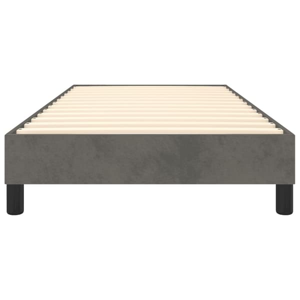 Boxspring-sängram mörkgrå 80x200 cm sammet