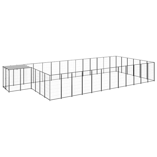 Hundgård svart 26,62 m² stål