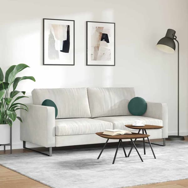 Sittkuddar 2 pcs Mörkgrön Ø30 x 13 cm Sammet