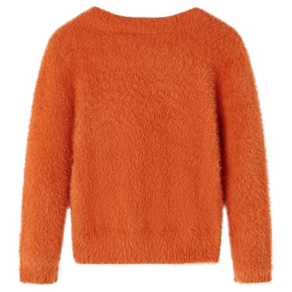 Stickad tröja för barn orange 140