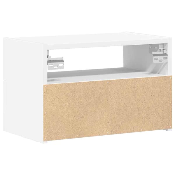 Väggmonterade sängbord 2 st vit 45x26x28,5 cm