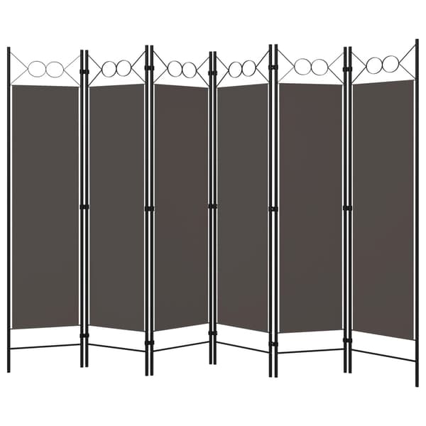 Rumsavdelare 6 paneler antracit 240x180 cm