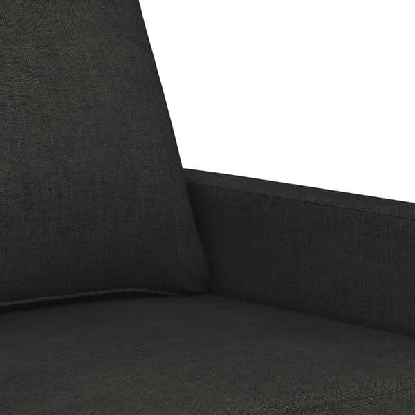 Soffgrupp med dynor 3 delar svart tyg