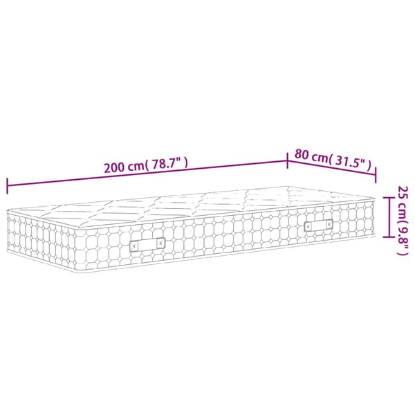 Pocketresårmadrass medium fast 80x200 cm