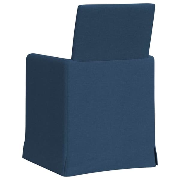 Matstolar 2 pcs Blå 57 x 67 x 95 cm tyg