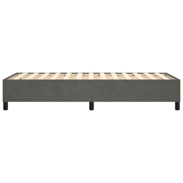 Boxspring-sängram mörkgrå 100x200 cm sammet