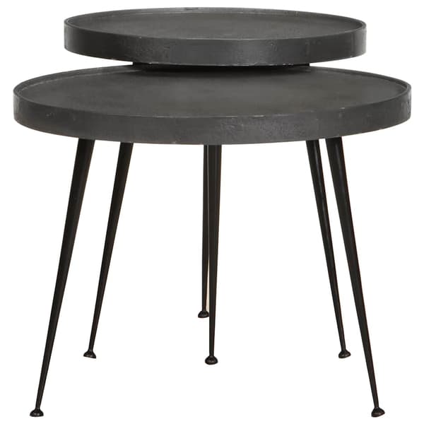 Soffbord 2 delar svart konstruerat trä