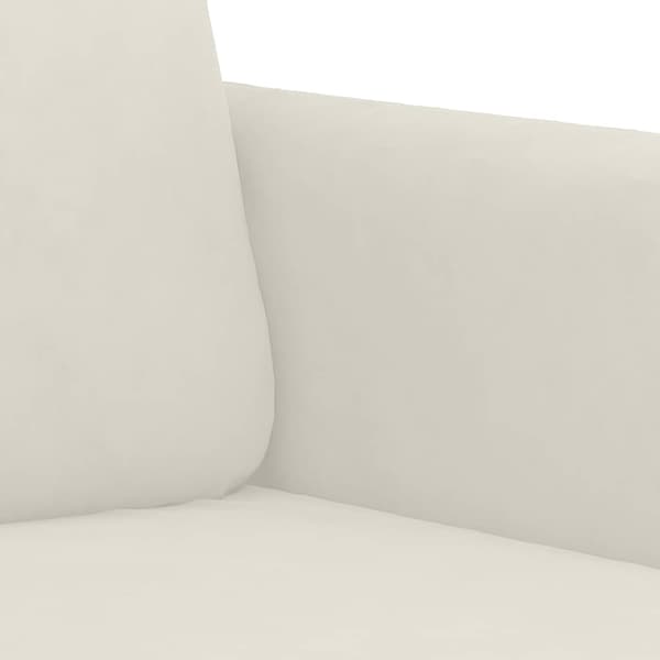 2-sitssoffa gräddvit 120 cm sammet