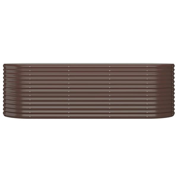 Odlingslåda galvaniserat stål 224x80x68 cm brun