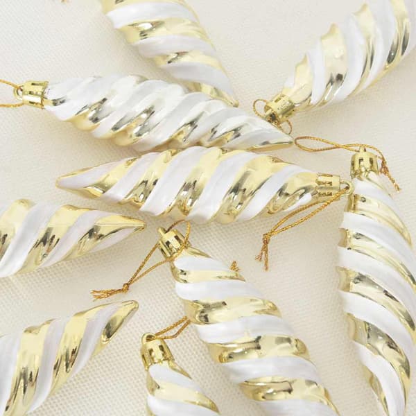 Jul Spiralformad Kula 40 pcs Guld Plast