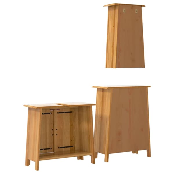 Badrumsmöbler 3 delar massiv furu