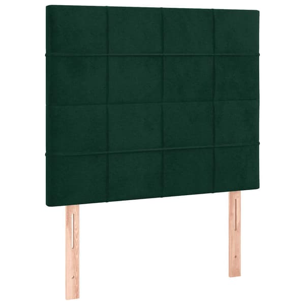 Sänggavel mörkgrön 90x5x118/128 cm sammet