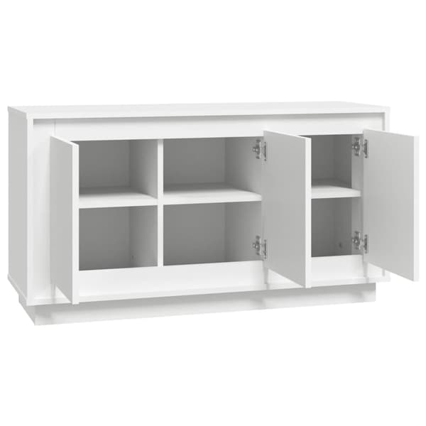 Byrå vit 102x35x55 cm konstruerat trä