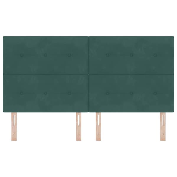Huvudgavel Mörkgrön 180 cm Sammet