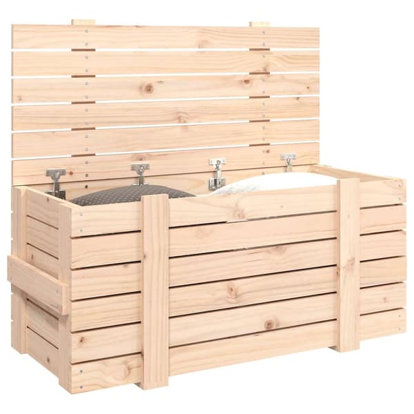 Förvaringslåda 91x40,5x42 cm massiv furu