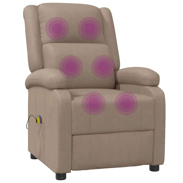 Massagefåtölj cappuccino konstläder