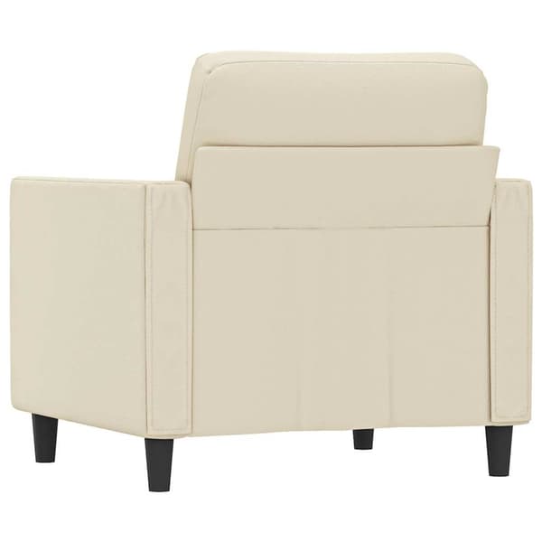 Fåtölj Gräddvit 60 cm konstläder