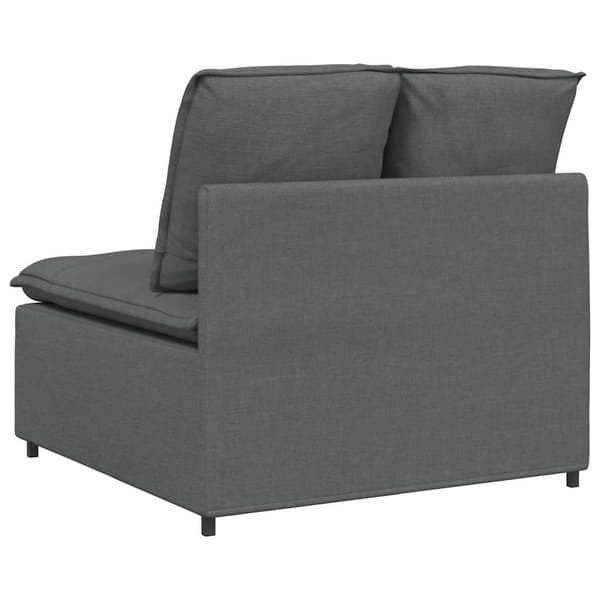 Modulär mittmodul för soffa med dynor mörkgrå 100 cm